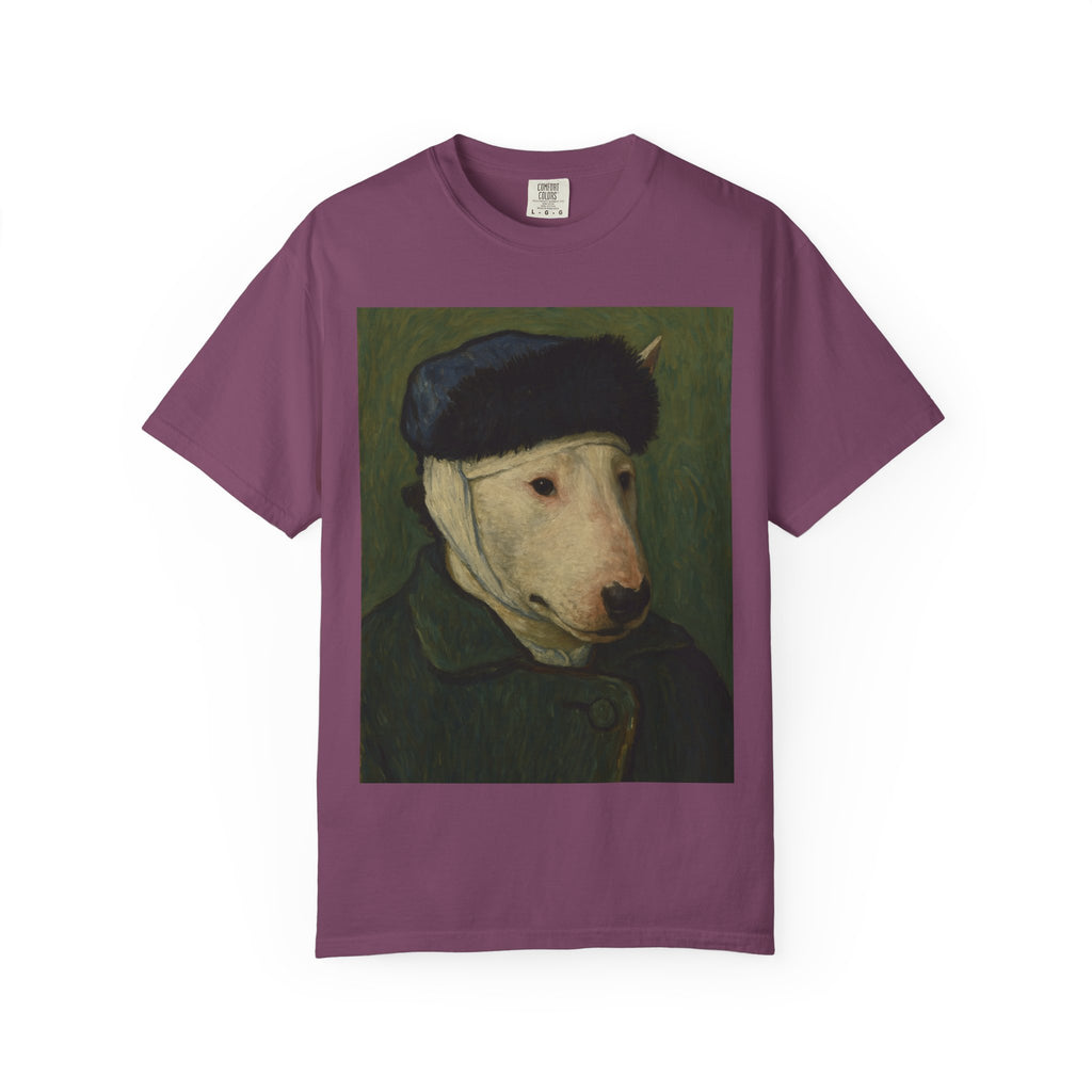 Bull Terrier Self-Portrait with Bandaged Ear — after Vincent van Gogh, 1889 | Garment-Dyed Tee
