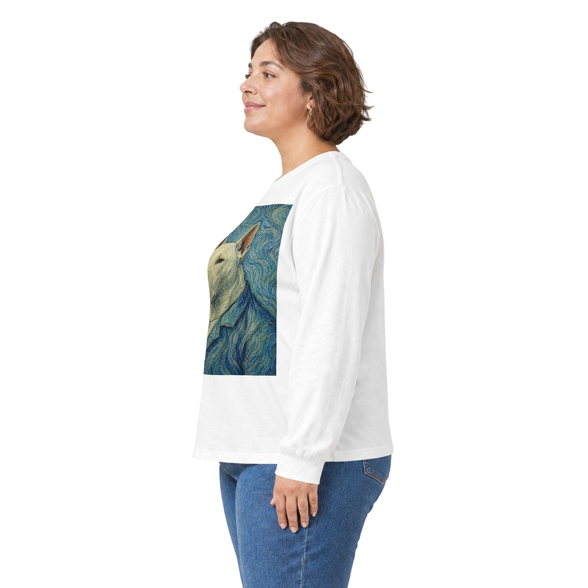 Bull Terrier Self Portrait — after Vincent van Gogh, 1889 | Long Sleeve