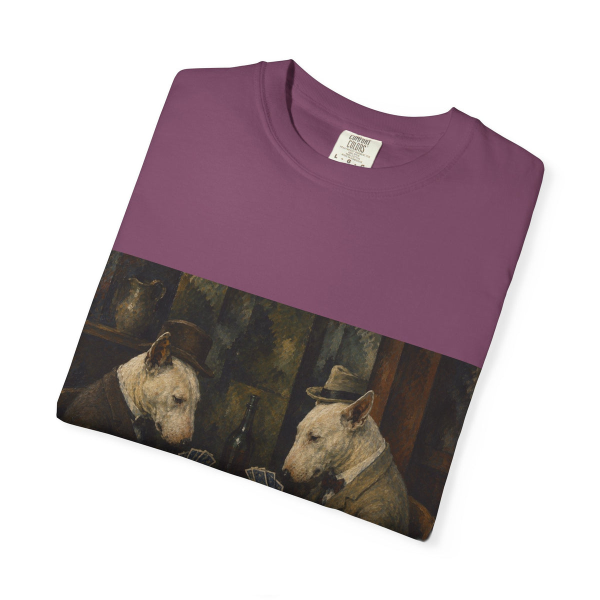 Bull Terrier The Card Players — after Paul Cezanne, c.1895 | Garment-Dyed Tee