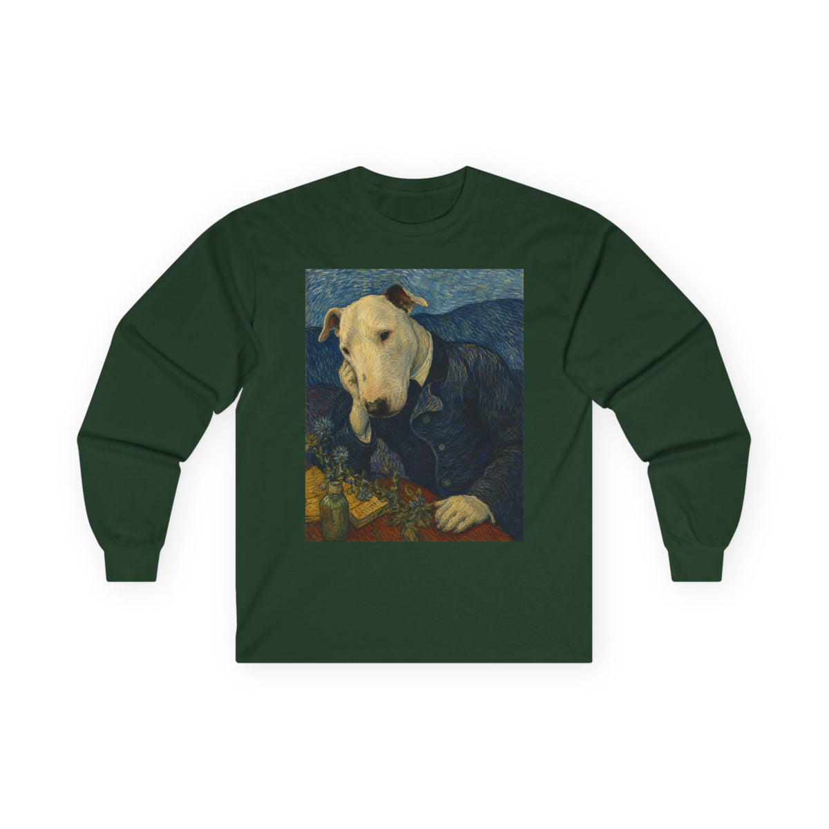 Bull Terrier Portrait Of Doctor Gachet — after Vincent van Gogh, 1890 | Long Sleeve