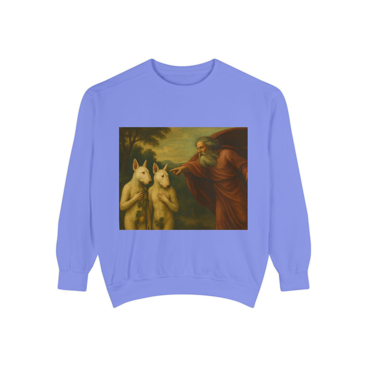 Bull Terrier The Rebuke of Adam and Eve — after Domenichino, 1626 | Crewneck