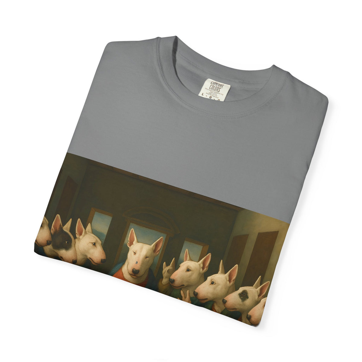 Bull Terrier The Last Supper — after Leonardo da Vinci, 1498 | Garment-Dyed Tee