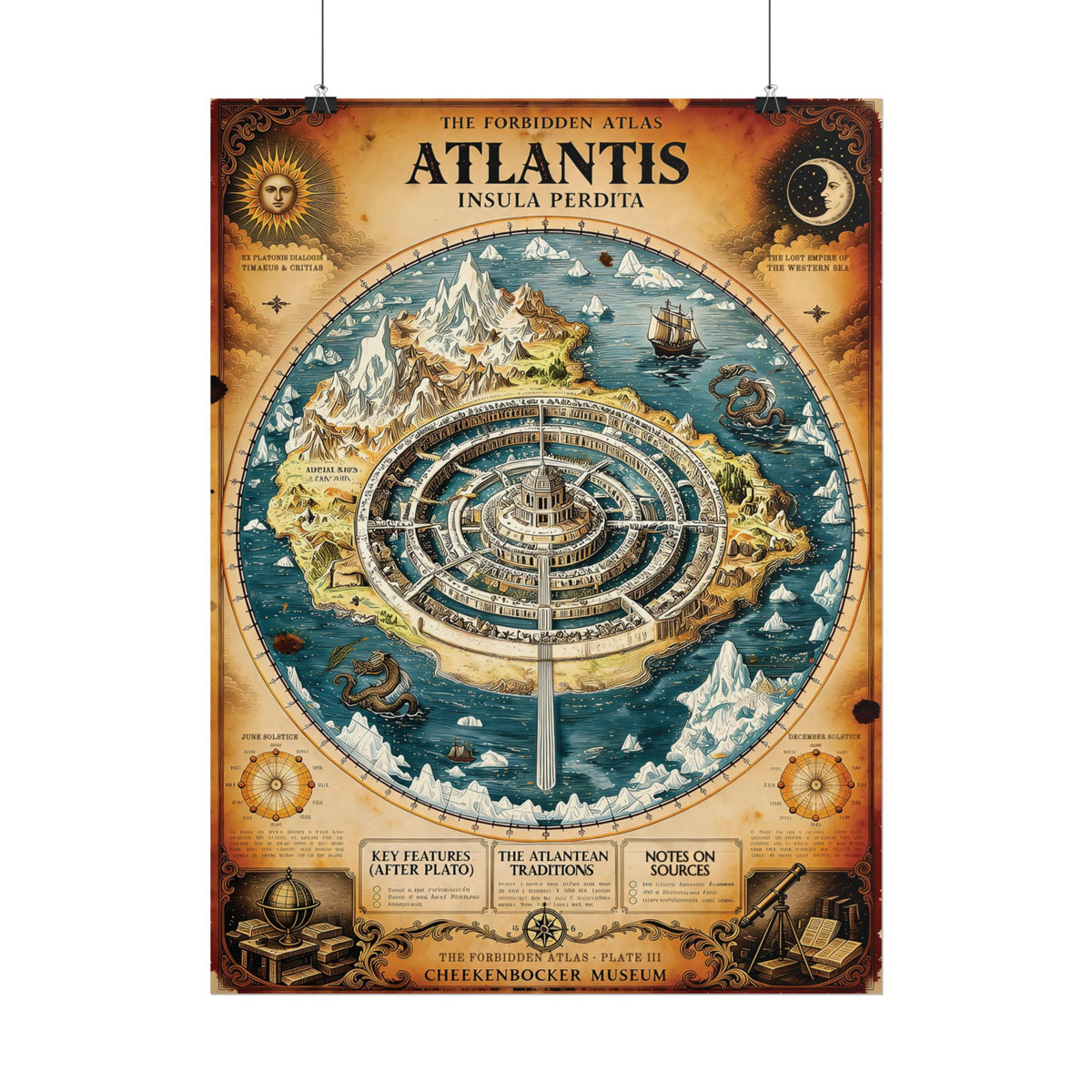 Atlantis, The Forbidden Atlas Plate III | Poster