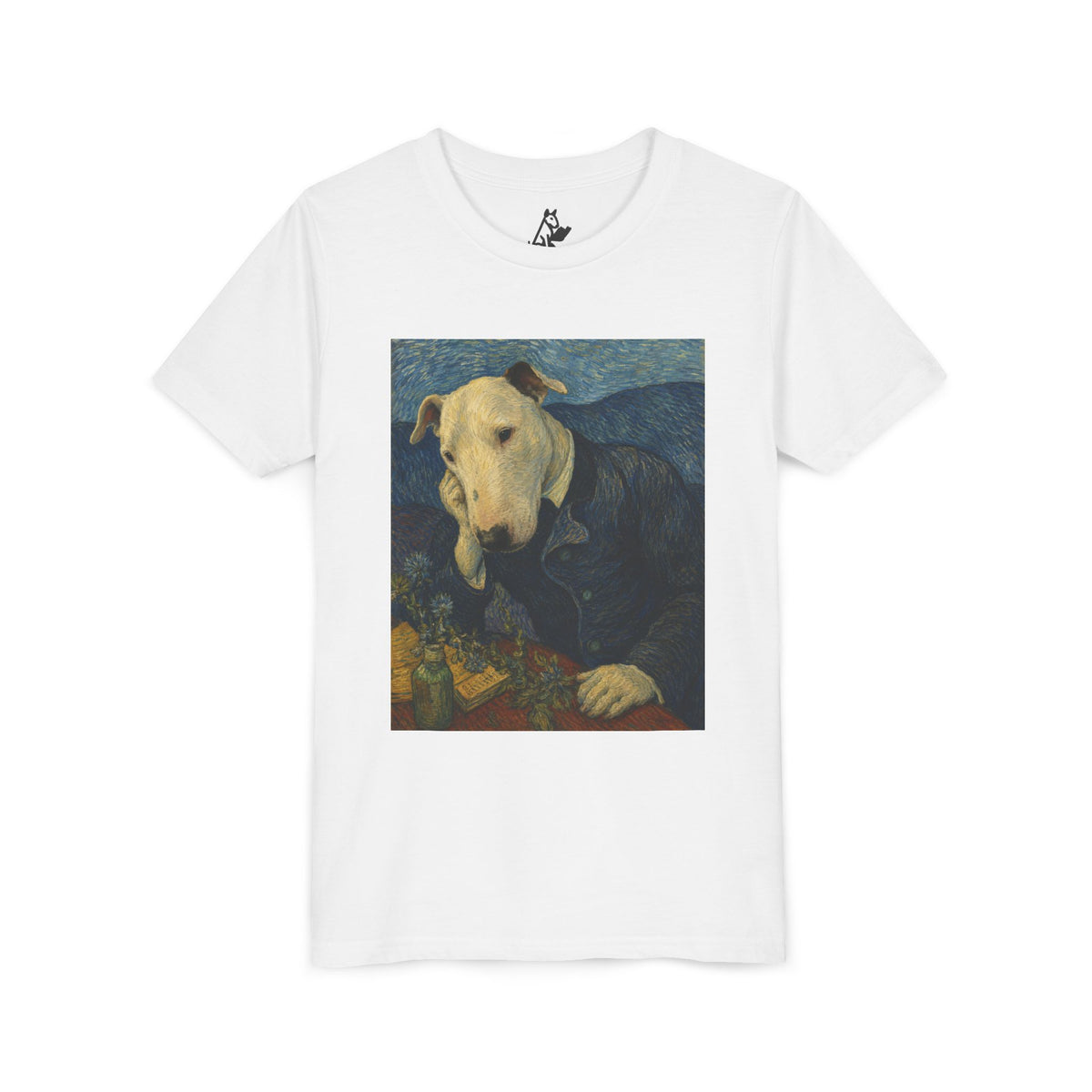 Bull Terrier Portrait of Doctor Gachet — after Vincent van Gogh, 1890 | Youth Tee
