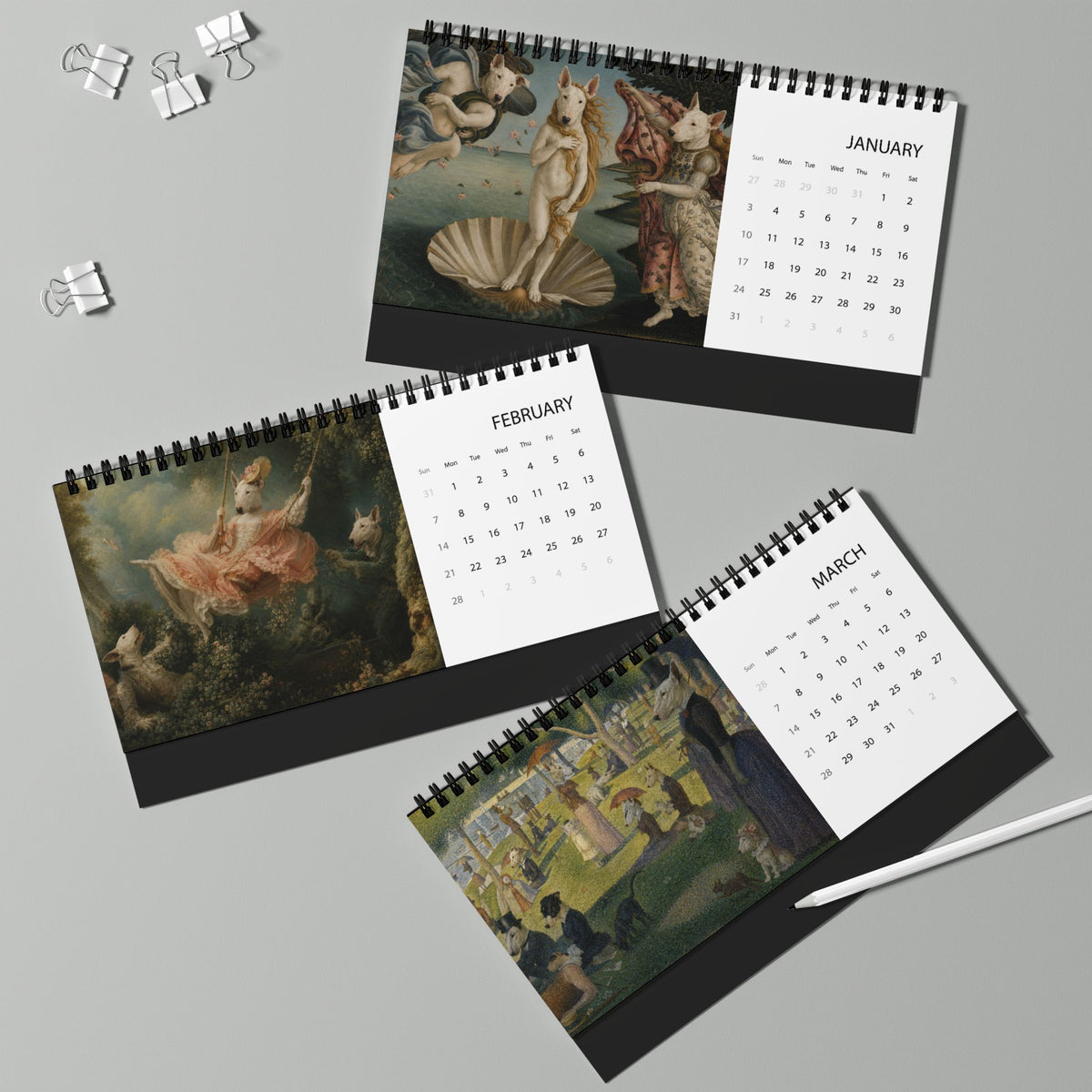 Bull Terrier The Permanent Collection | Desk Calendar