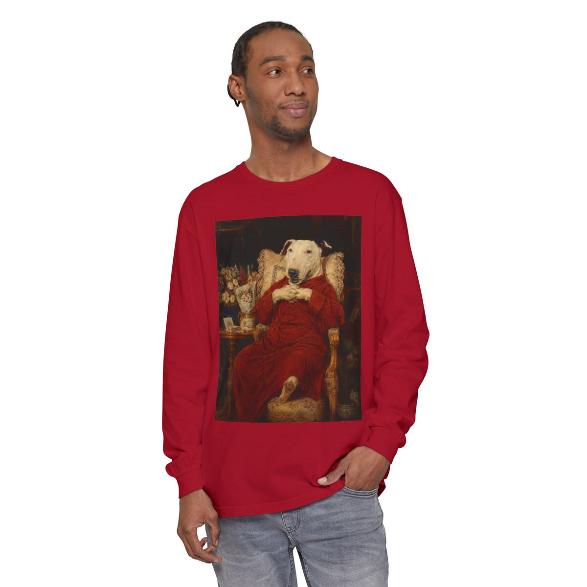 Bull Terrier A Happy Birthday — after Antonio Casanova y Estorach, c.1890 | Long Sleeve