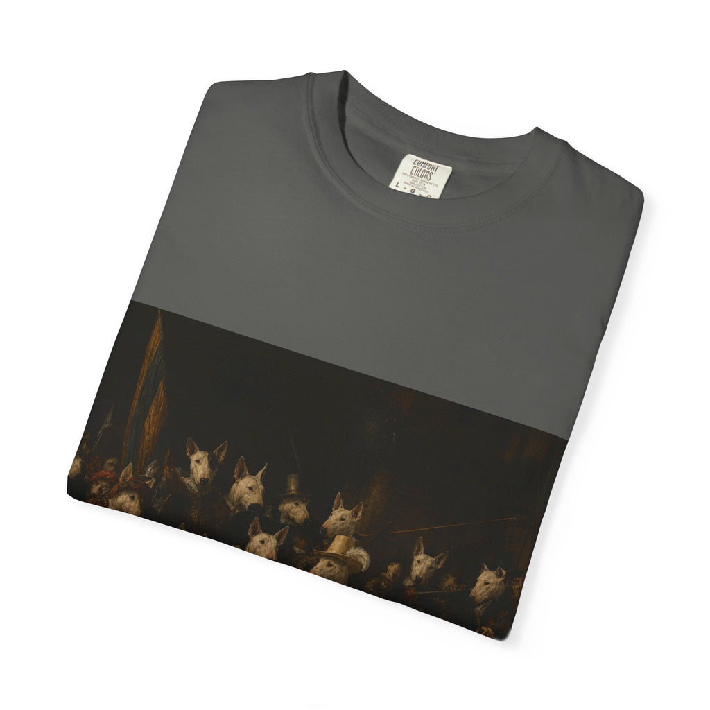 Bull Terrier The Night Watch — after Rembrandt van Rijn, 1642 | Garment-Dyed Tee