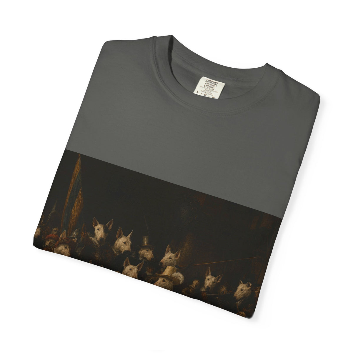 Bull Terrier The Night Watch — after Rembrandt van Rijn, 1642 | Garment-Dyed Tee