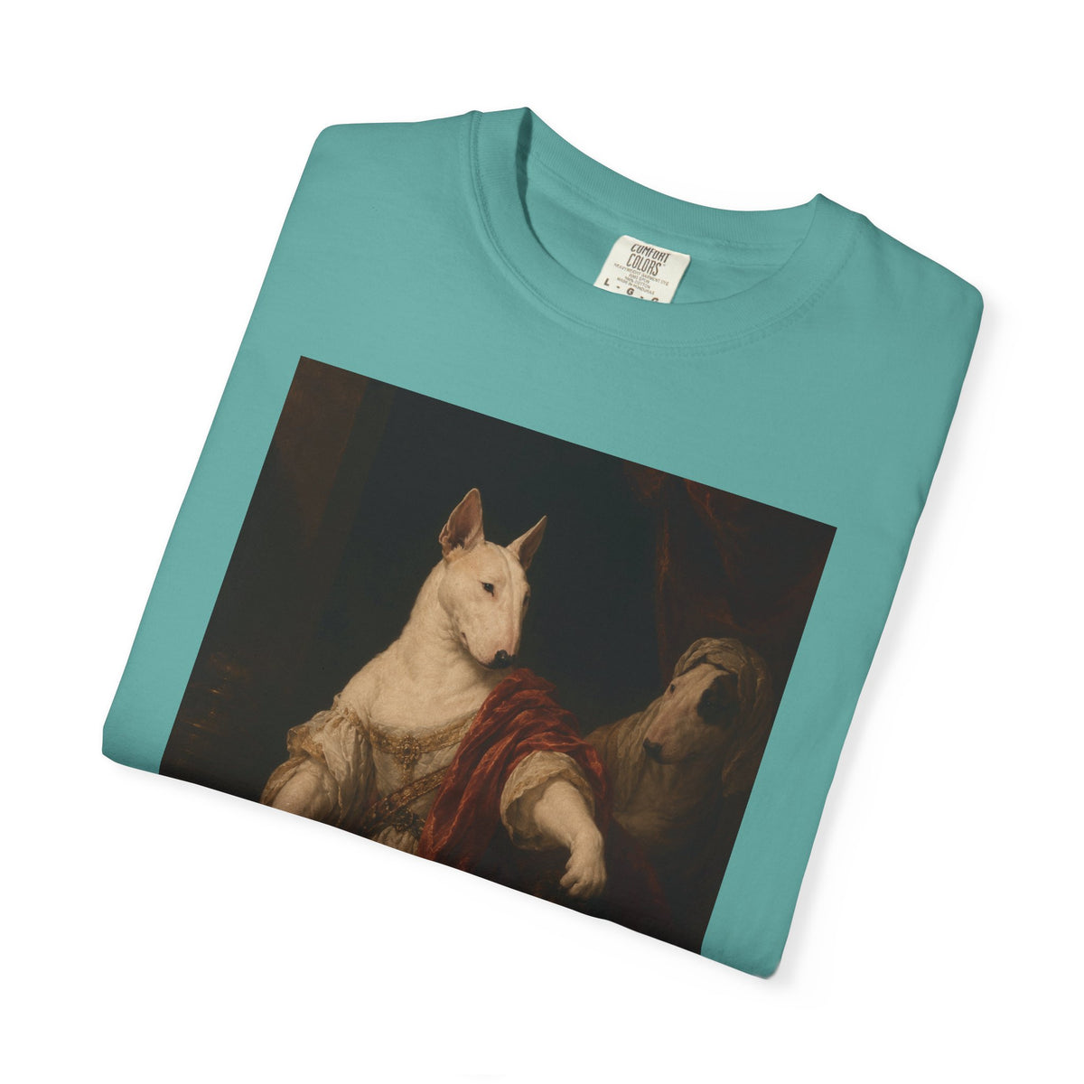 Bull Terrier Judith with the Head of Holofernes — after David Teniers the Younger, 1650s | Garment-Dyed Tee