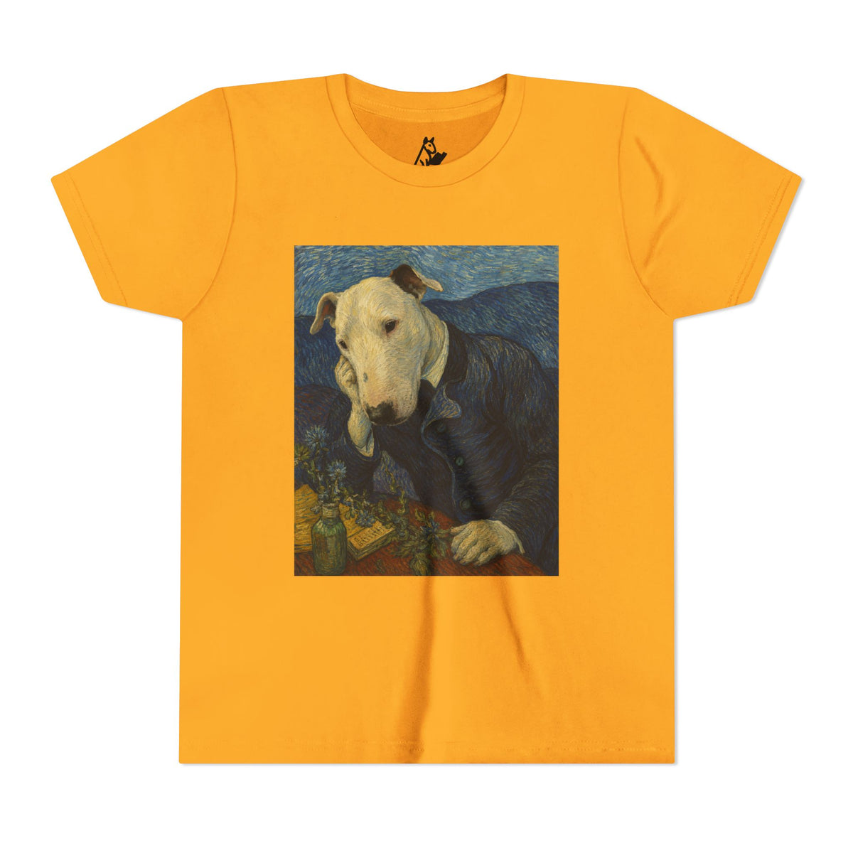 Bull Terrier Portrait of Doctor Gachet — after Vincent van Gogh, 1890 | Youth Tee