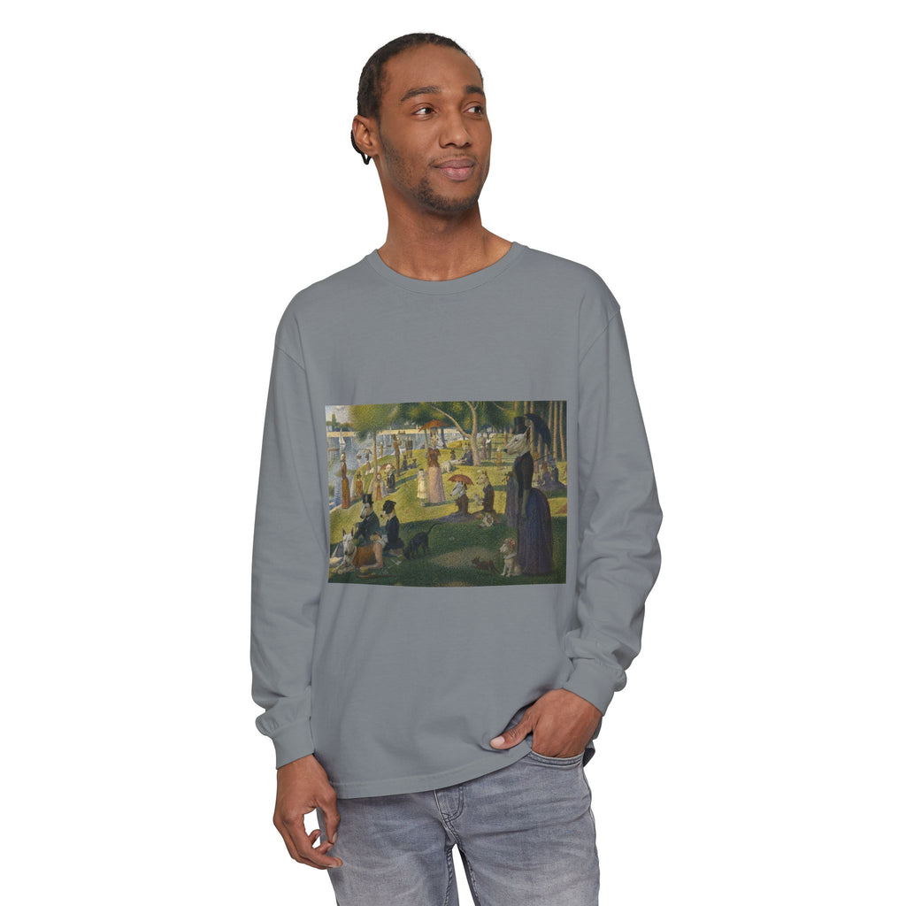 Bull Terrier A Sunday Afternoon on La Grande Jatte — after Georges Seurat, 1886 | Long Sleeve