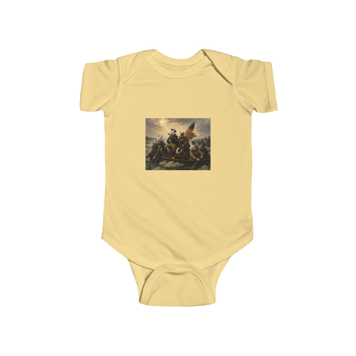 Bull Terrier Washington Crossing the Delaware — after Emanuel Leutze, 1851 | Bodysuit