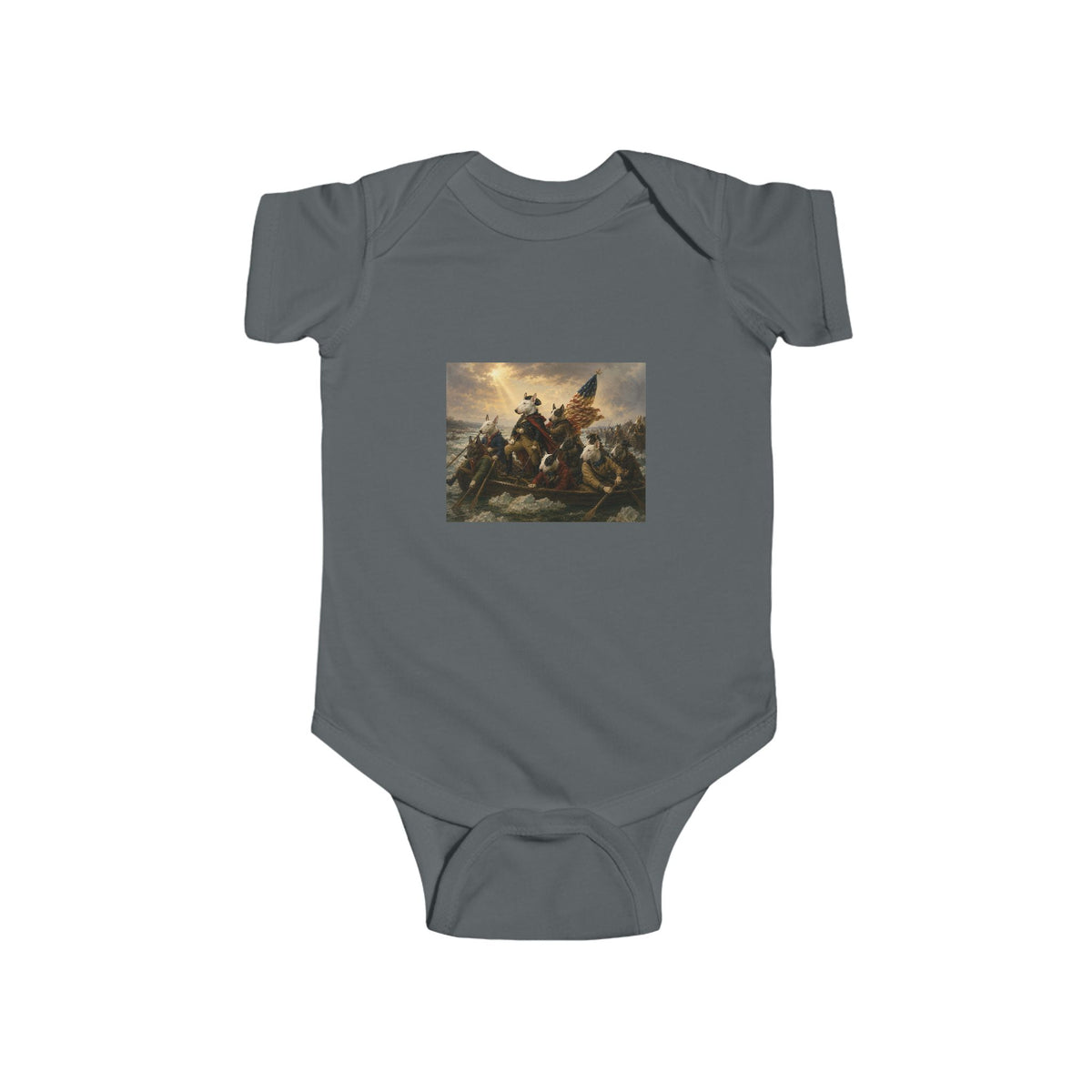 Bull Terrier Washington Crossing the Delaware — after Emanuel Leutze, 1851 | Bodysuit