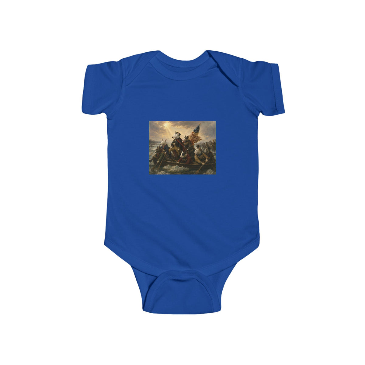 Bull Terrier Washington Crossing the Delaware — after Emanuel Leutze, 1851 | Bodysuit