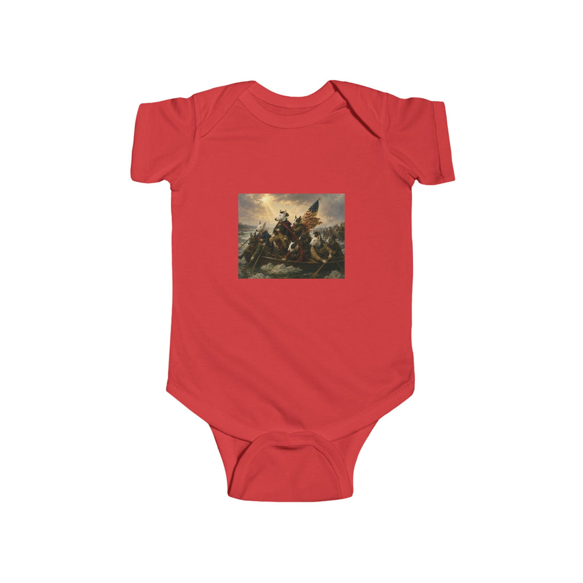 Bull Terrier Washington Crossing the Delaware — after Emanuel Leutze, 1851 | Bodysuit