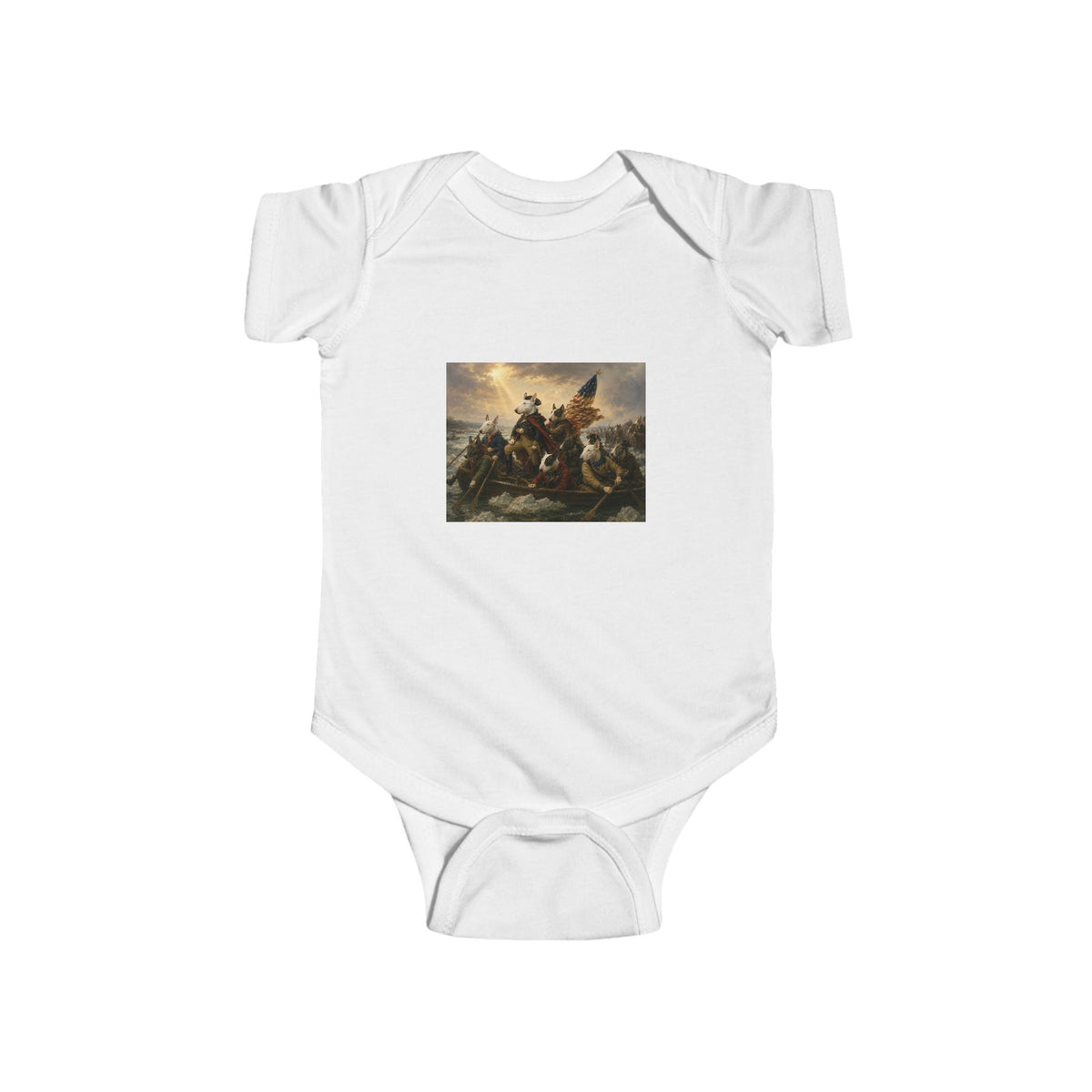 Bull Terrier Washington Crossing the Delaware — after Emanuel Leutze, 1851 | Bodysuit