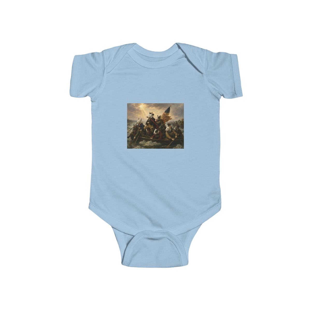 Bull Terrier Washington Crossing the Delaware — after Emanuel Leutze, 1851 | Bodysuit