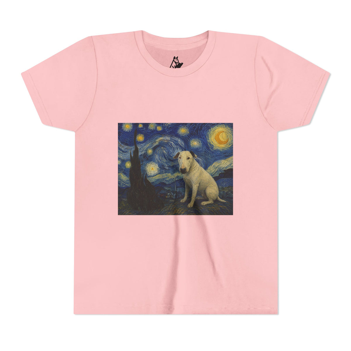Bull Terrier The Starry Night — after Vincent van Gogh, 1889 | Youth Tee