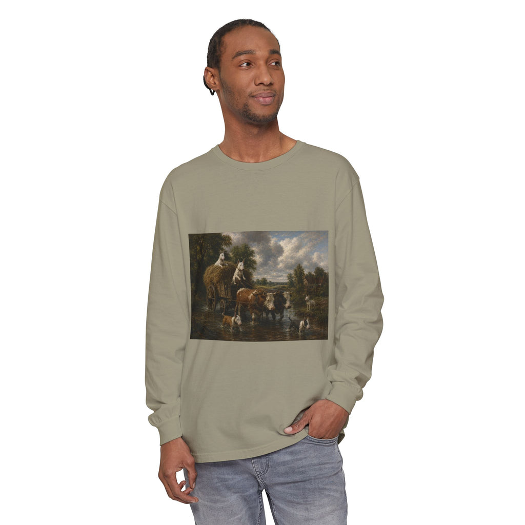Bull Terrier The Hay Wain — after John Constable, 1821 | Long Sleeve