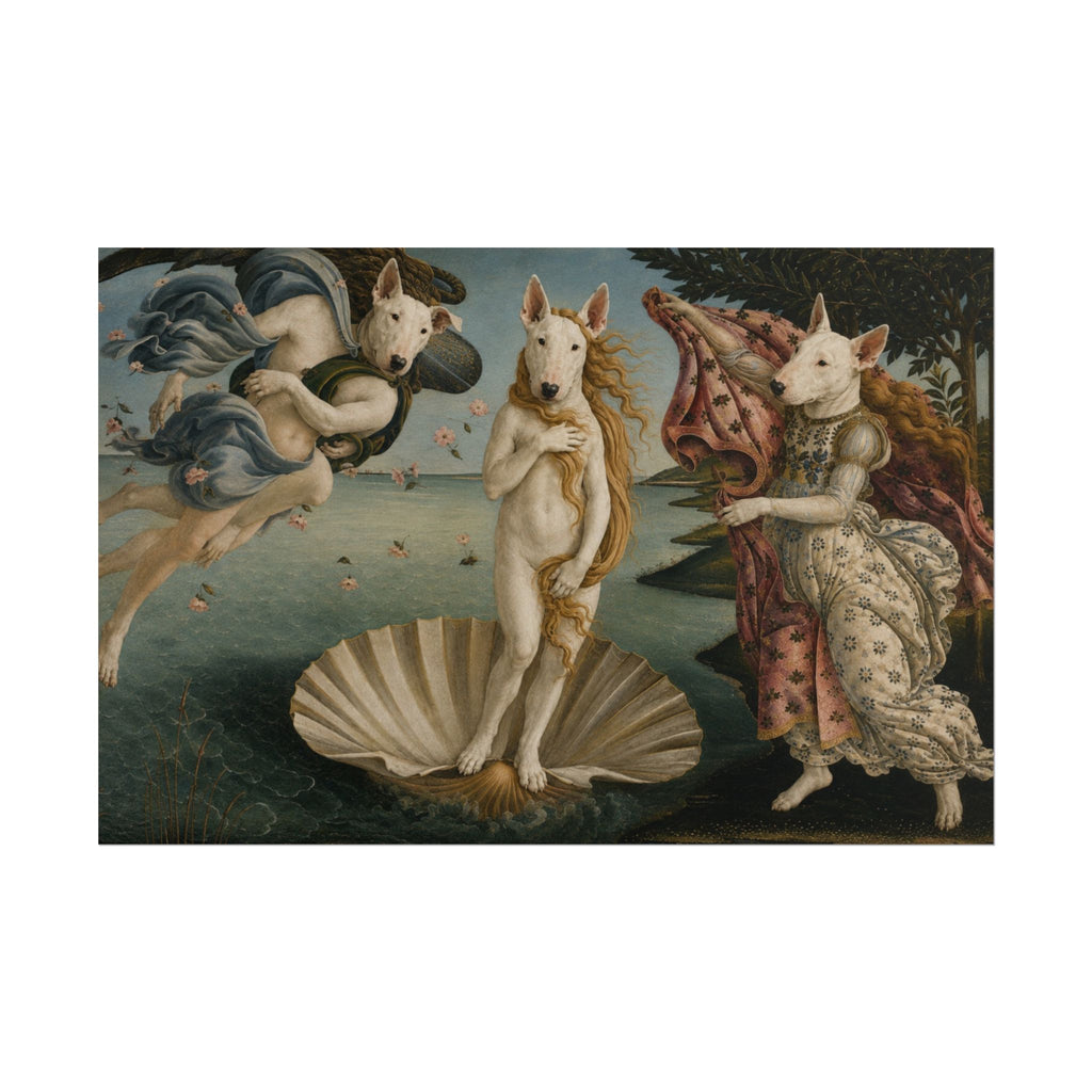 Bull Terrier The Birth of Venus — after Sandro Botticelli, c.1485 | Print