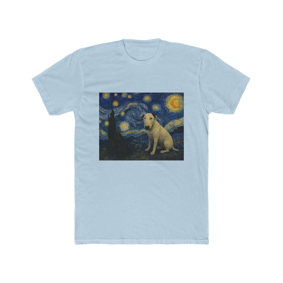 Bull Terrier Starry Night — after Vincent van Gogh, 1889 | Tee