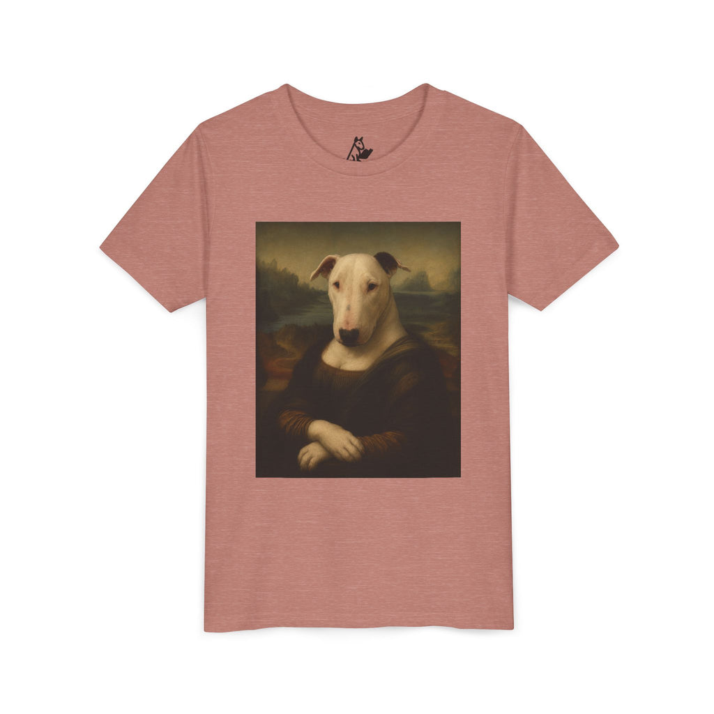 Bull Terrier Mona Lisa — after Leonardo da Vinci, c.1503 | Youth Tee
