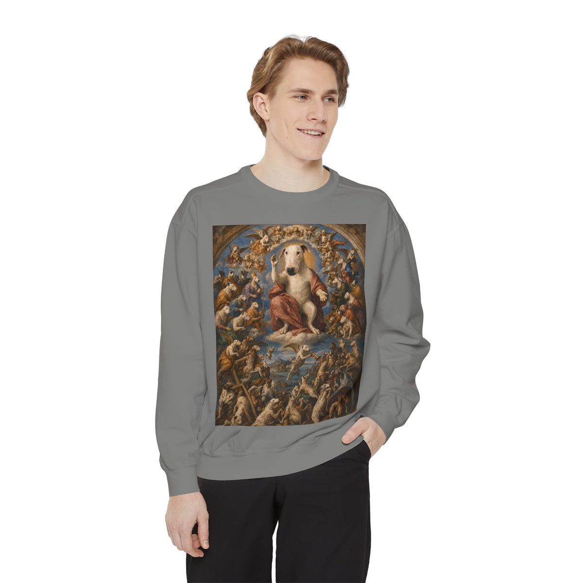 Bull Terrier The Last Judgement — after Michelangelo, 1541 | Crewneck