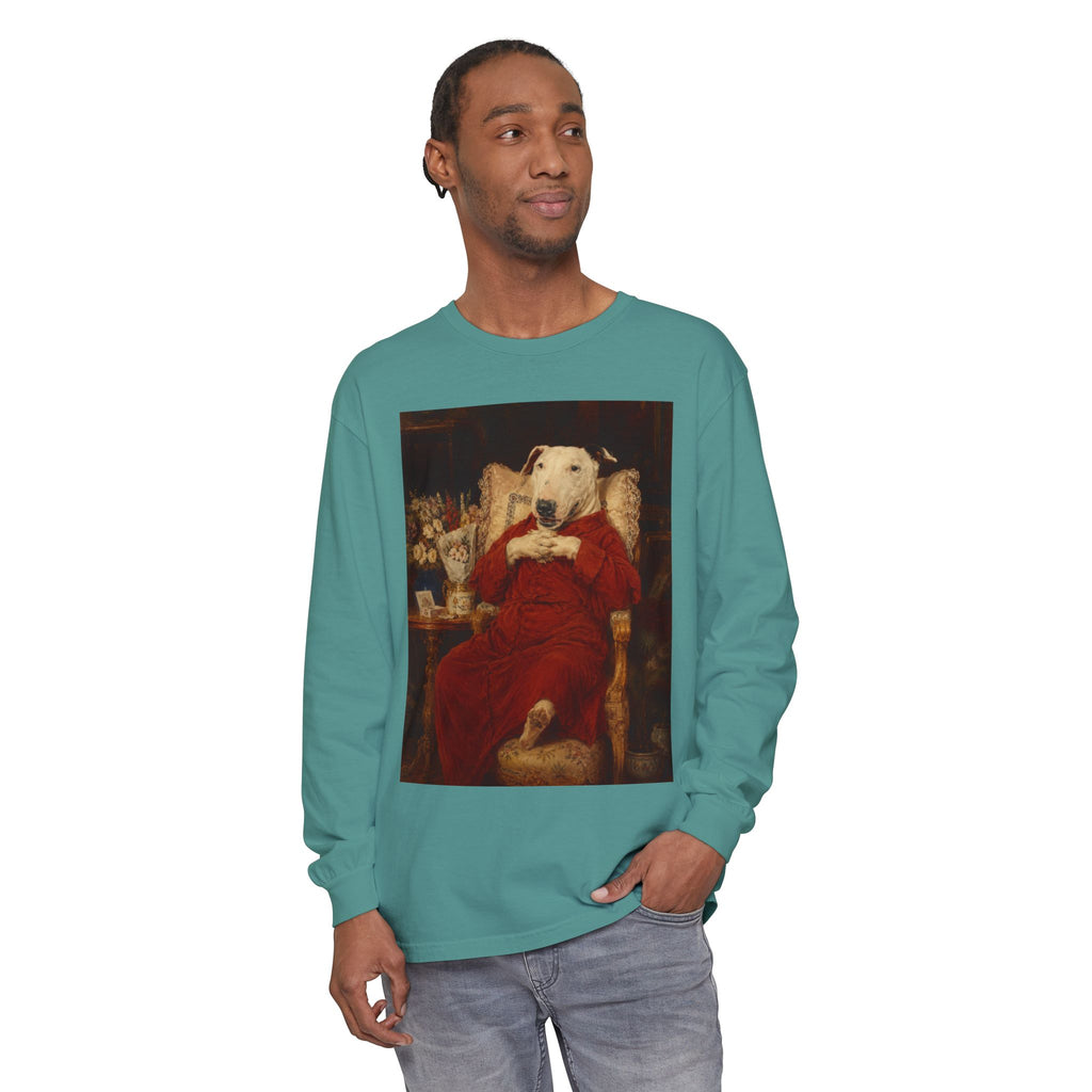 Bull Terrier A Happy Birthday — after Antonio Casanova y Estorach, c.1890 | Long Sleeve