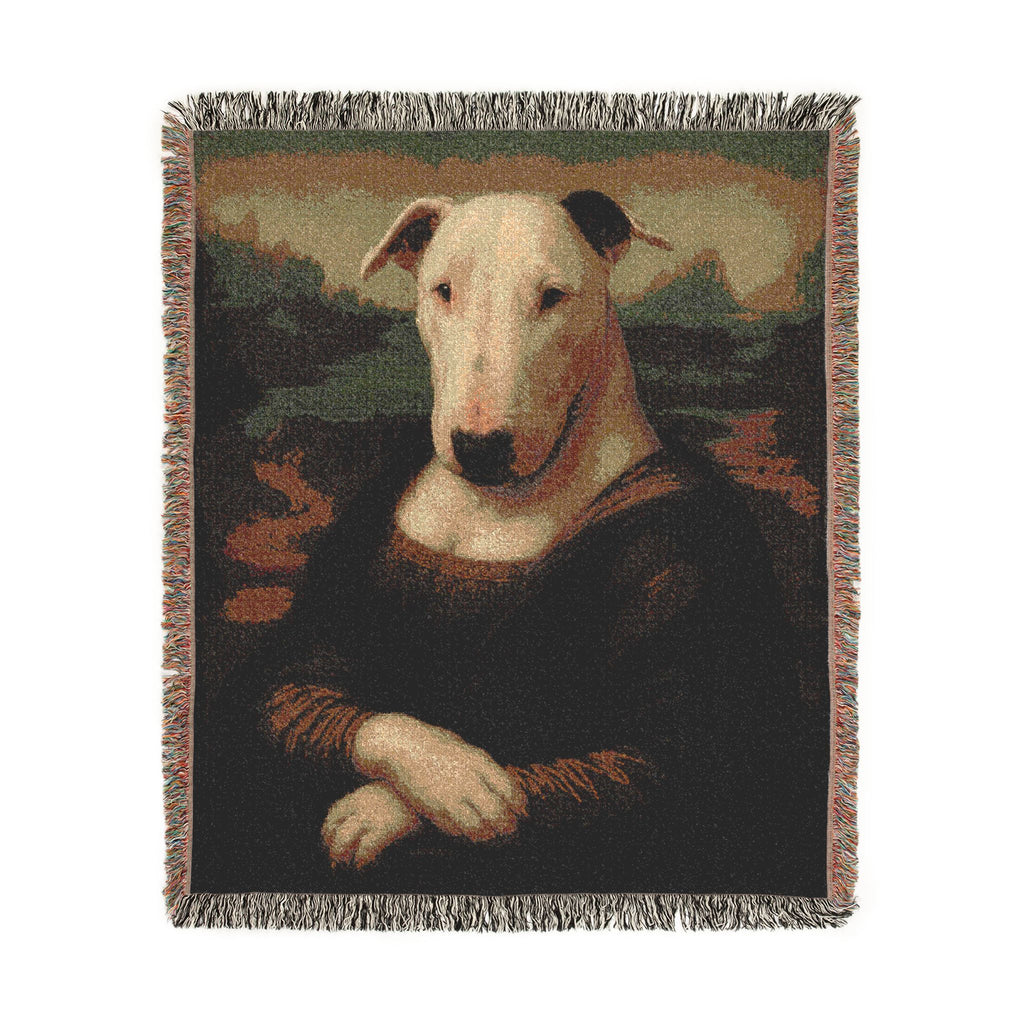 Bull Terrier Mona Lisa — after Leonardo da Vinci, c.1503 | Blanket