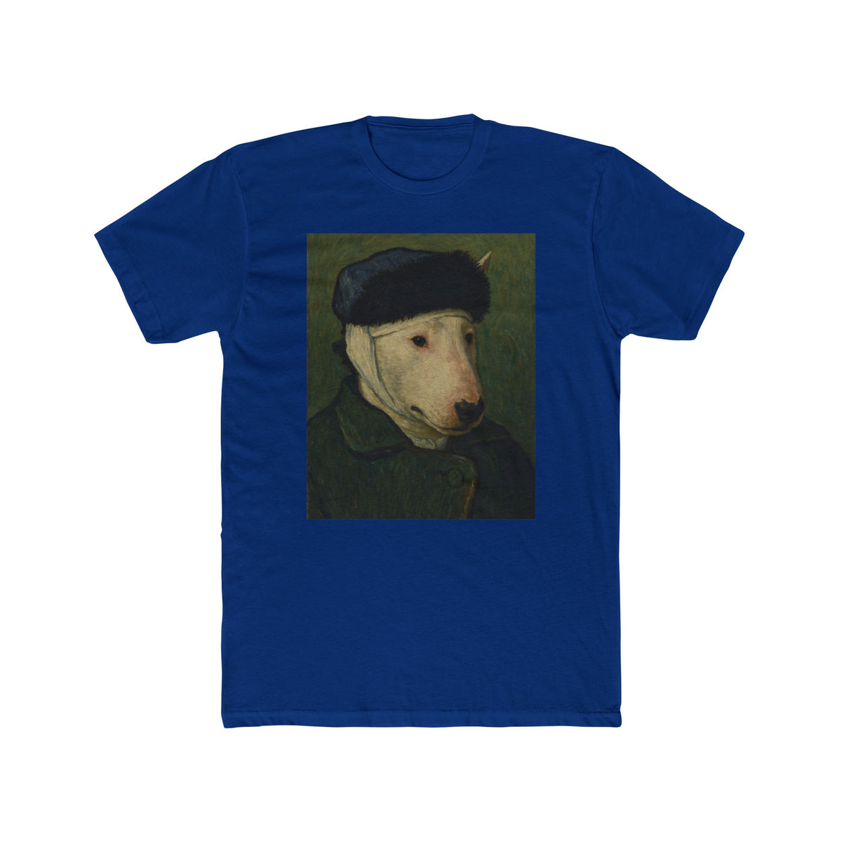 Bull Terrier Self Portrait Bandaged Ear — after Vincent van Gogh, 1889 | Tee