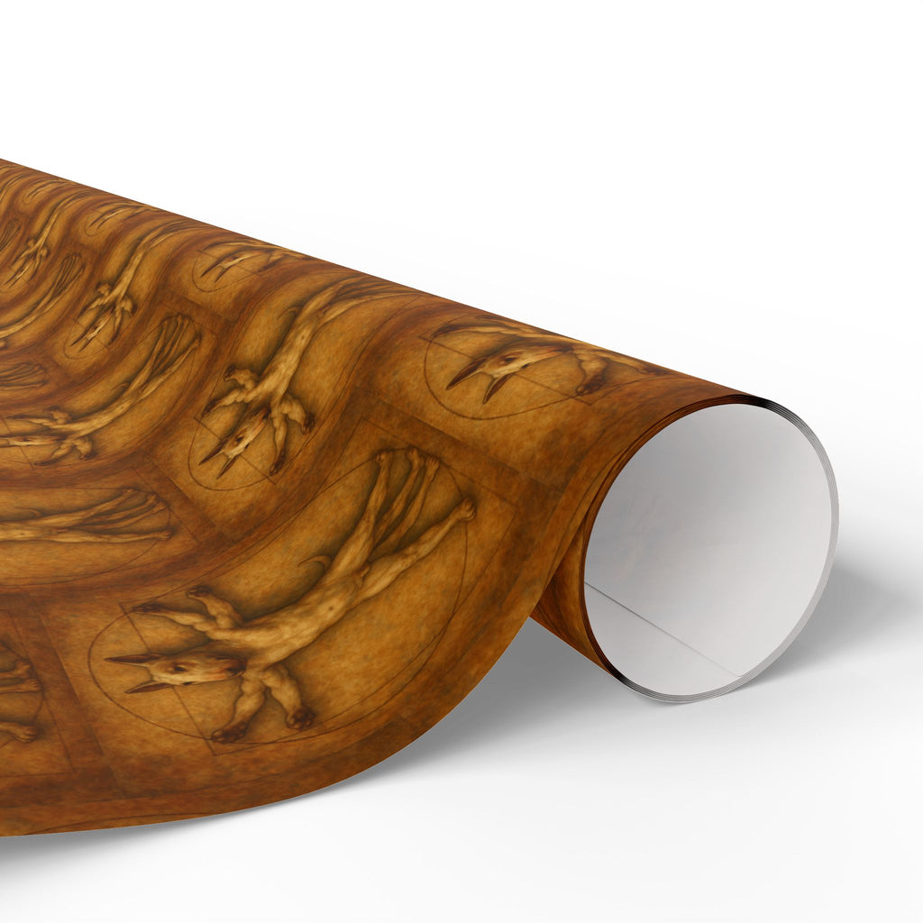 Bull Terrier Vitruvian Man — after Leonardo da Vinci, c.1490 | Wrapping Paper