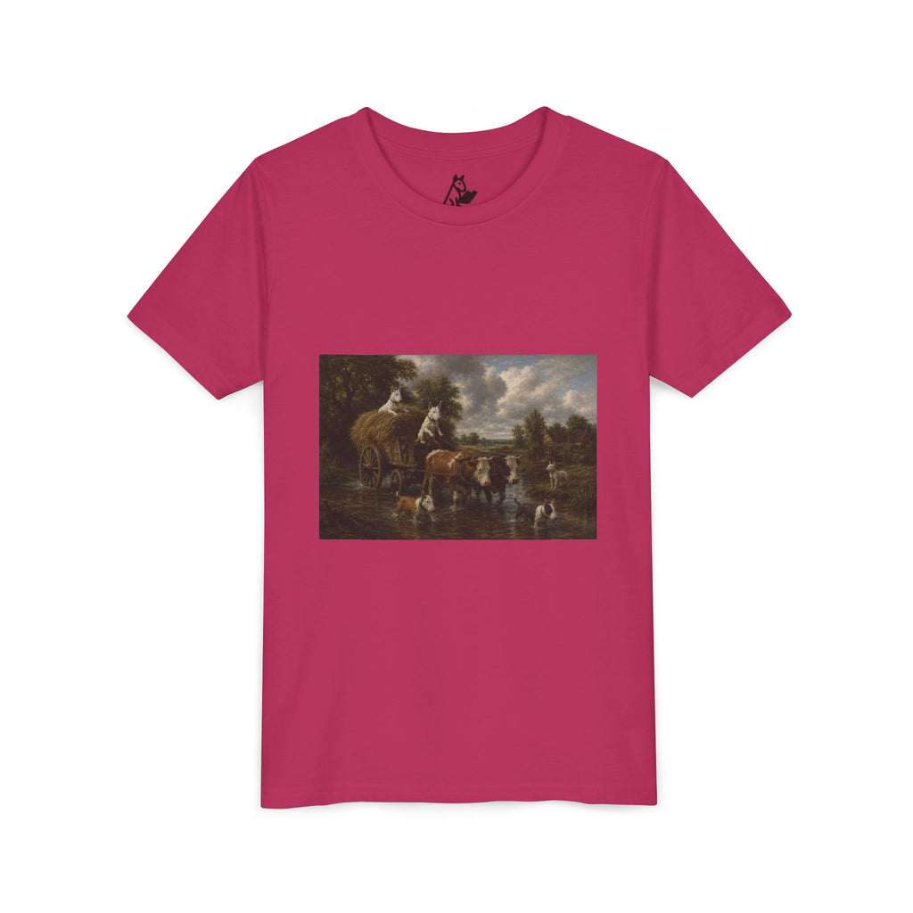 Bull Terrier The Hay Wain — after John Constable, 1821 | Youth Tee