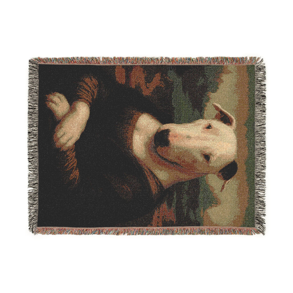 Bull Terrier Mona Lisa — after Leonardo da Vinci, c.1503 | Blanket