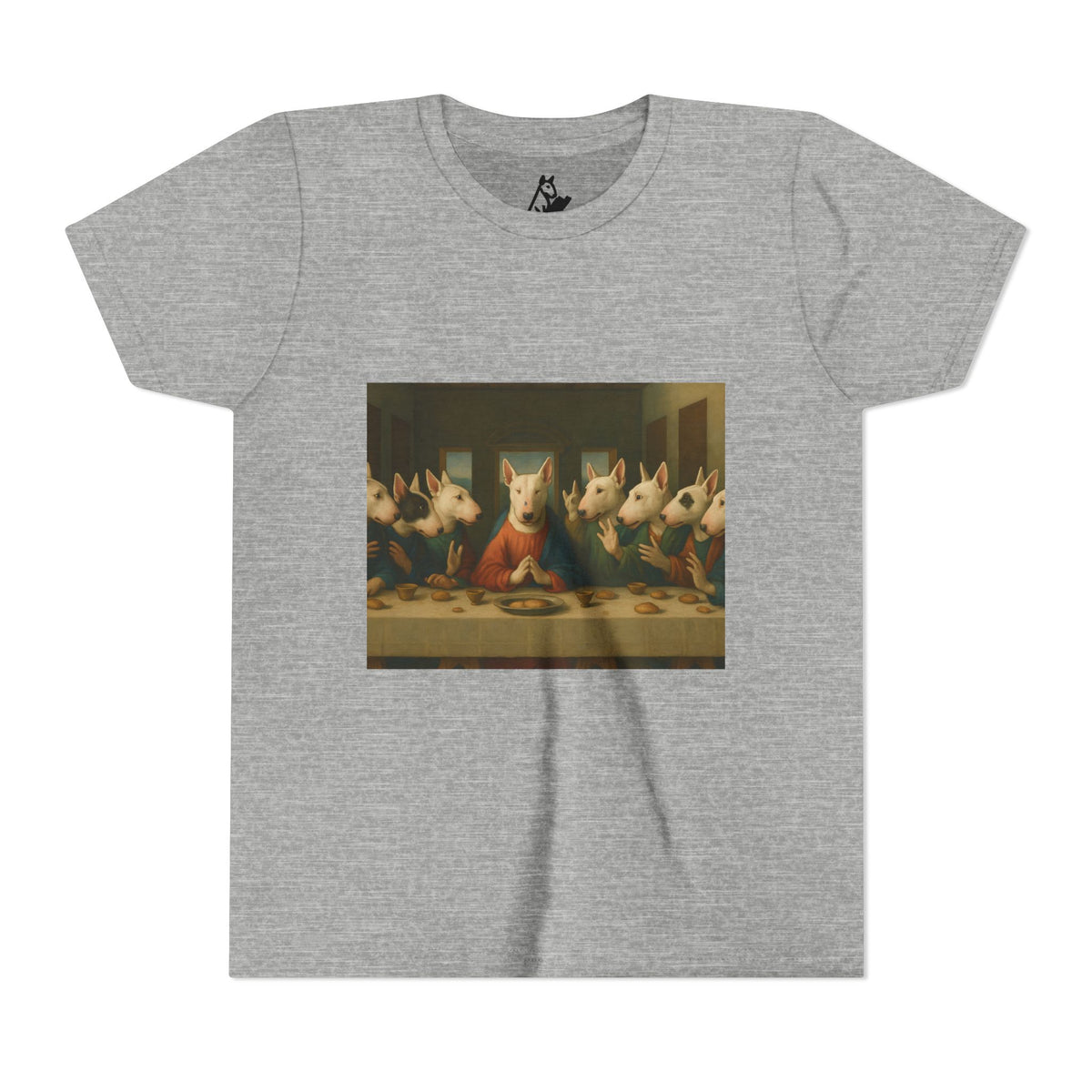 Bull Terrier The Last Supper — after Leonardo da Vinci, 1498 | Youth Tee