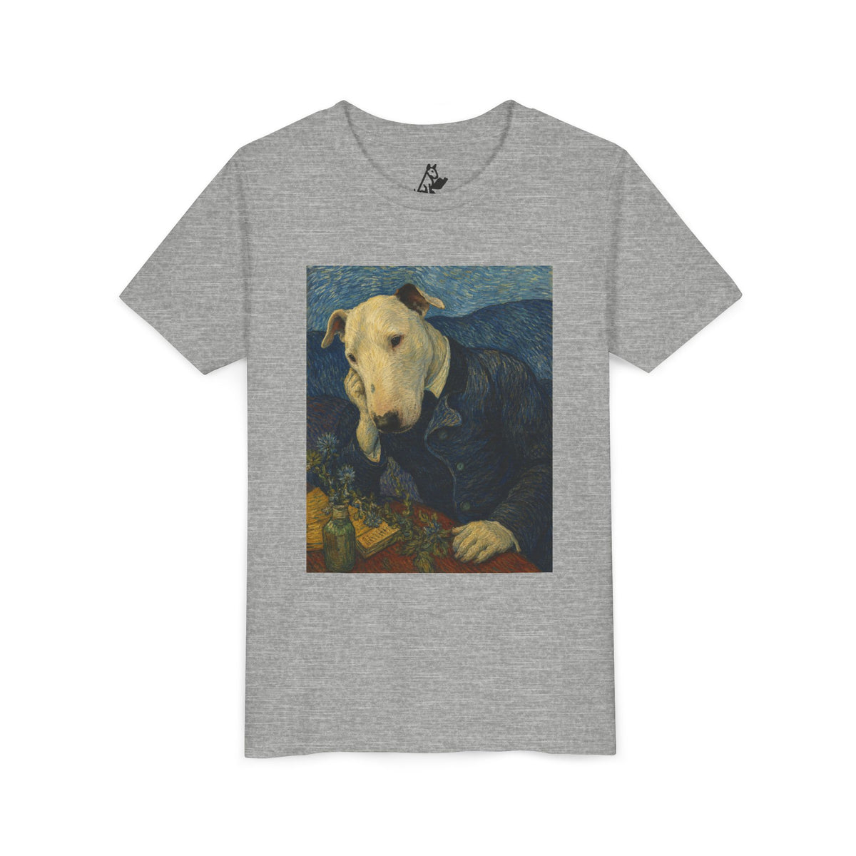 Bull Terrier Portrait of Doctor Gachet — after Vincent van Gogh, 1890 | Youth Tee