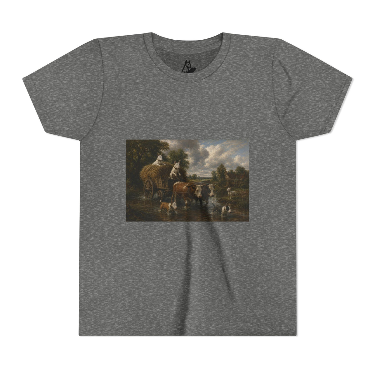 Bull Terrier The Hay Wain — after John Constable, 1821 | Youth Tee