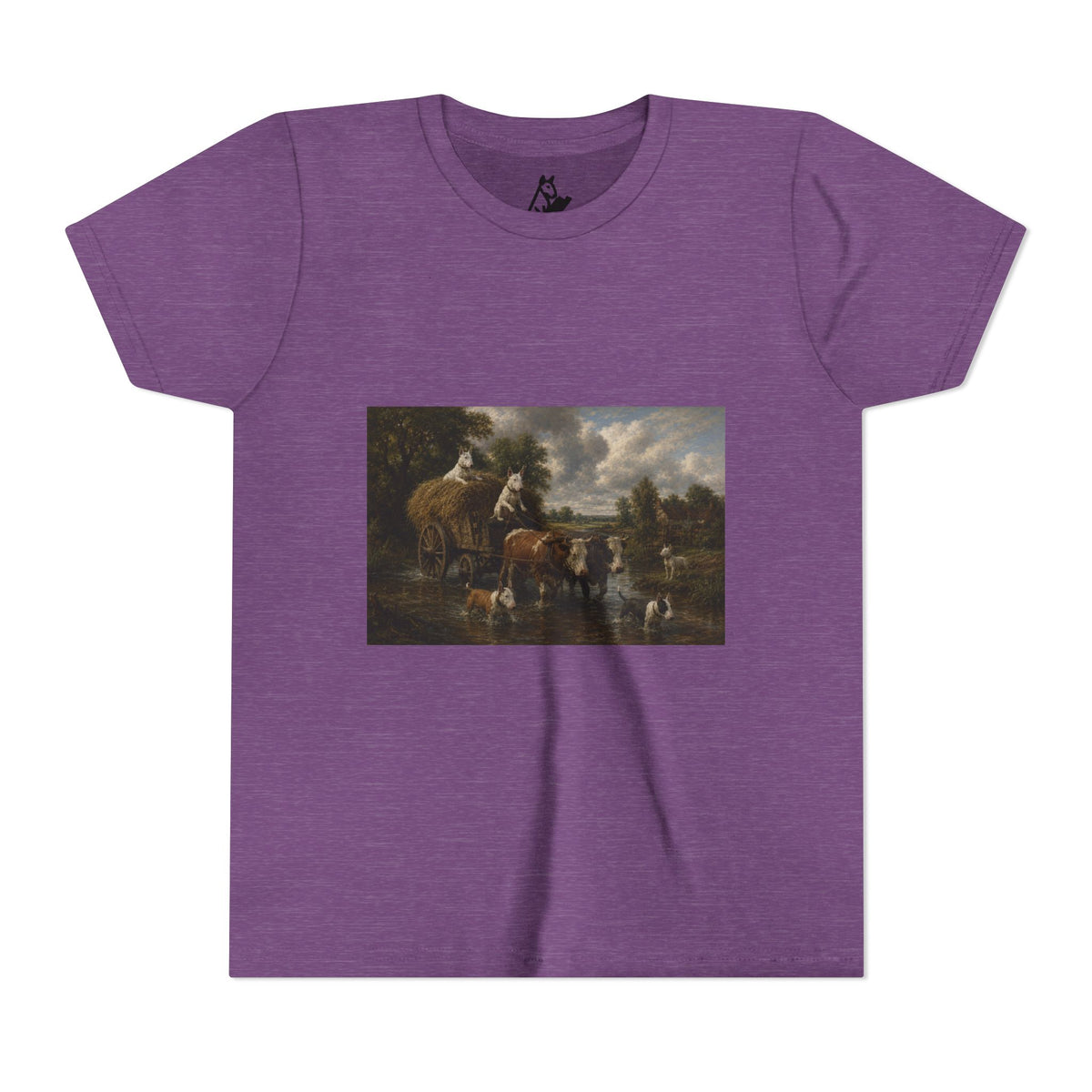 Bull Terrier The Hay Wain — after John Constable, 1821 | Youth Tee