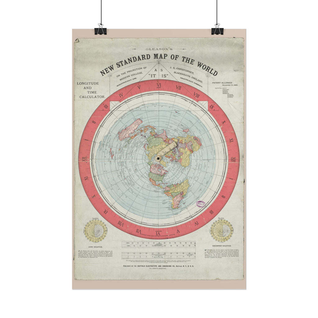 Gleason's New Standard Map of the World, 1892 | Poster
