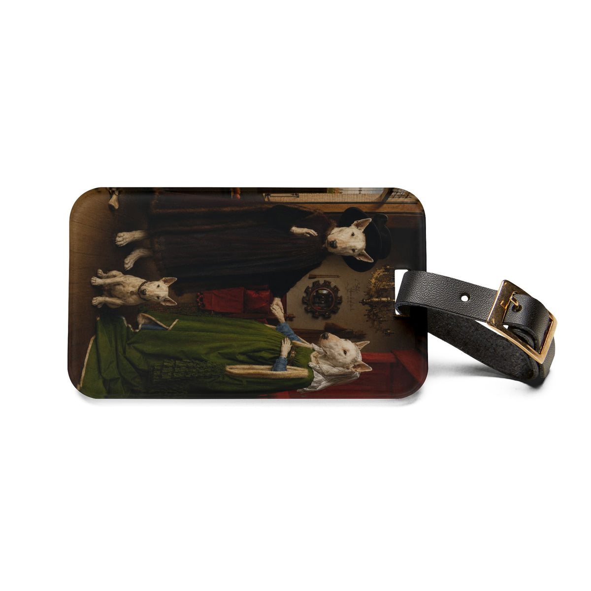 Bull Terrier The Arnolfini Portrait — after Jan van Eyck, 1434 | Luggage Tag
