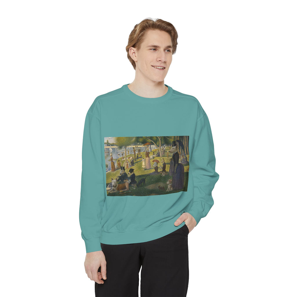 Bull Terrier A Sunday Afternoon on La Grande Jatte — after Georges Seurat, 1886 | Crewneck