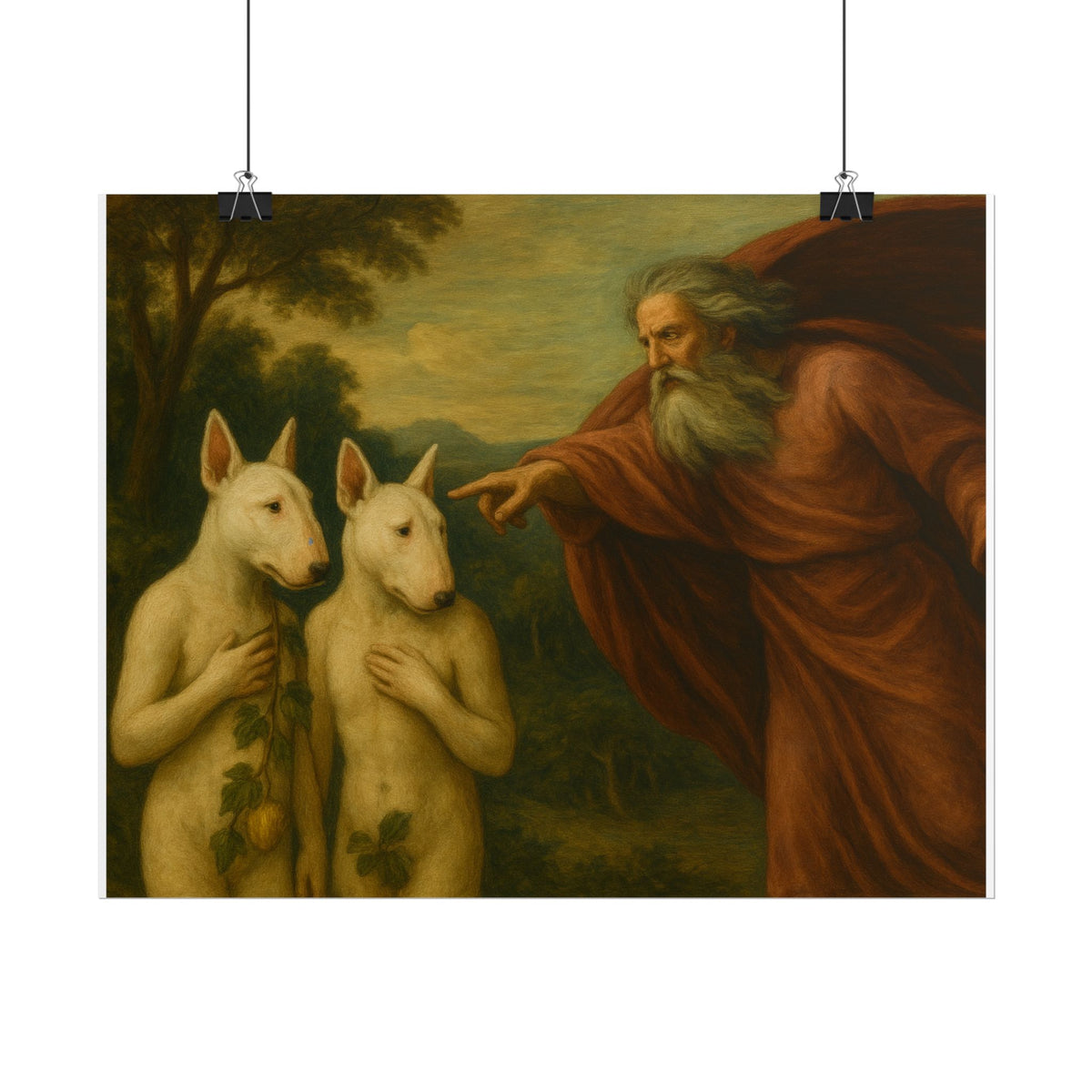Bull Terrier The Rebuke Of Adam And Eve — after Domenichino, 1626 | Poster