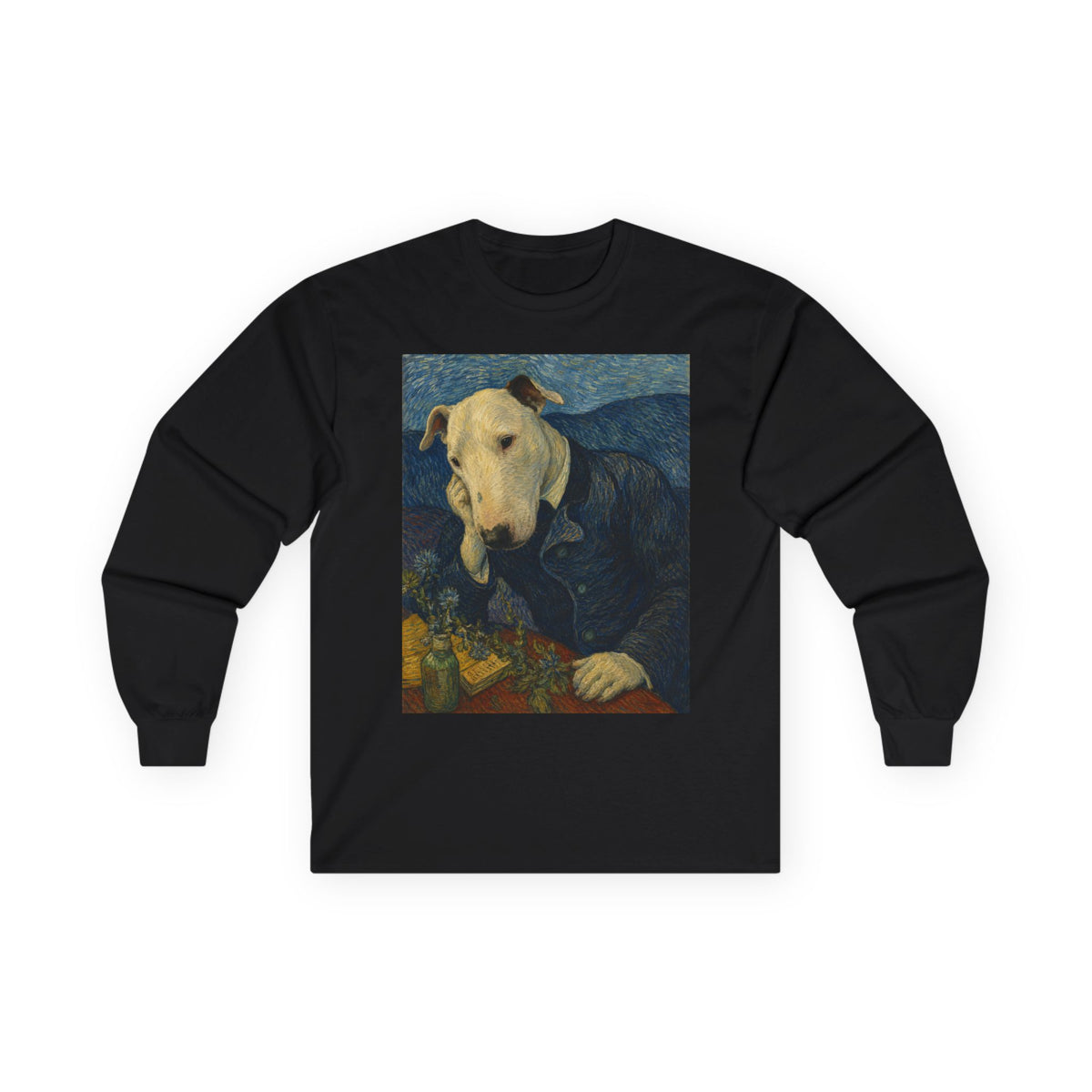 Bull Terrier Portrait Of Doctor Gachet — after Vincent van Gogh, 1890 | Long Sleeve