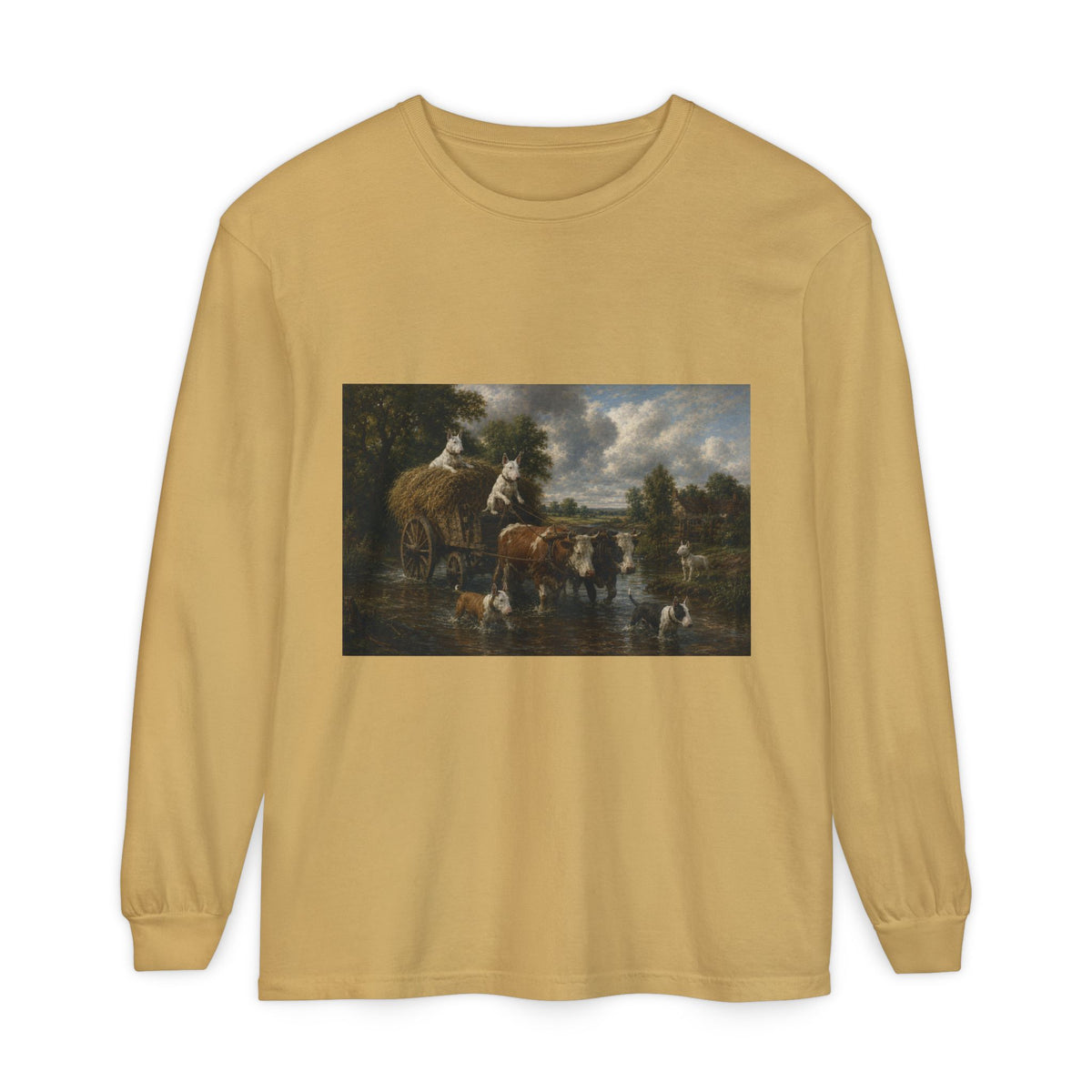 Bull Terrier The Hay Wain — after John Constable, 1821 | Long Sleeve