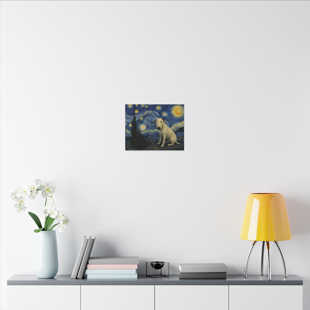 Bull Terrier The Starry Night — after Vincent van Gogh, 1889 | Canvas