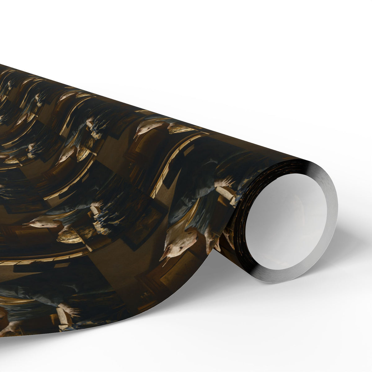 Bull Terrier The Astronomer — after Johannes Vermeer, 1668 | Wrapping Paper