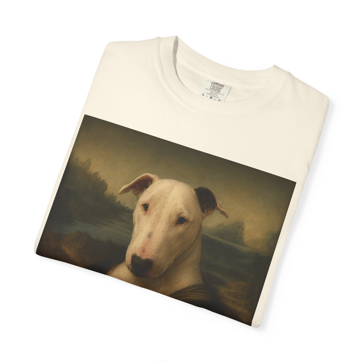 Bull Terrier Mona Lisa — after Leonardo da Vinci, c.1503 | Garment-Dyed Tee