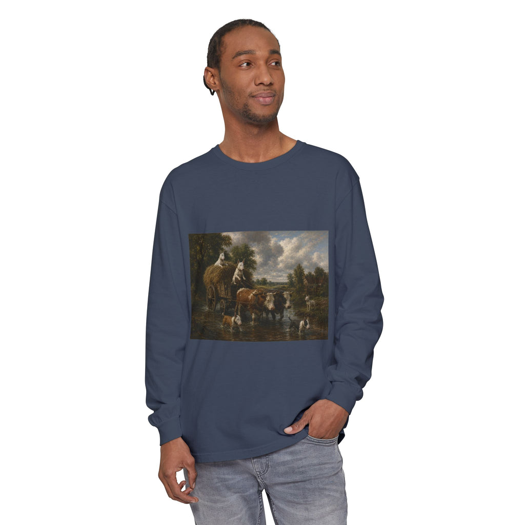 Bull Terrier The Hay Wain — after John Constable, 1821 | Long Sleeve