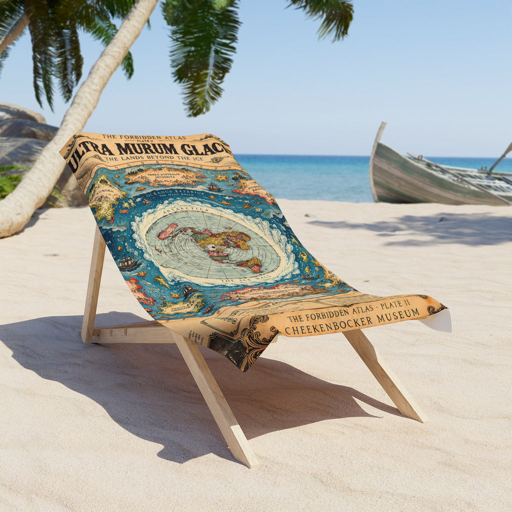 Ultra Murum Glaciei, The Forbidden Atlas Plate II | Beach Towel