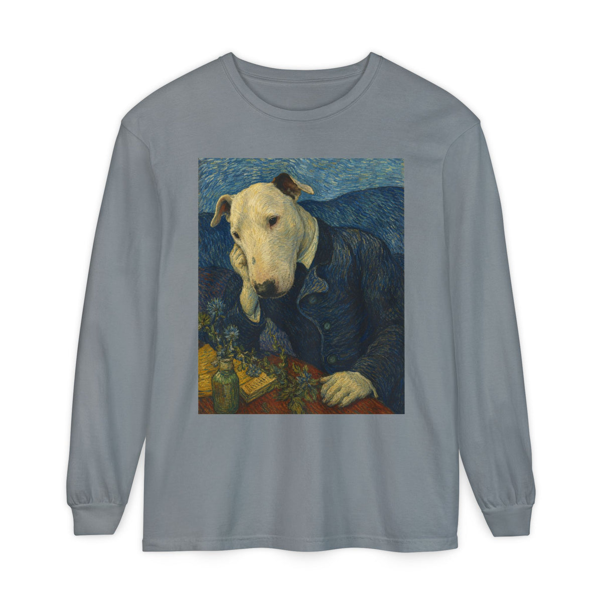 Bull Terrier Portrait of Doctor Gachet — after Vincent van Gogh, 1890 | Long Sleeve