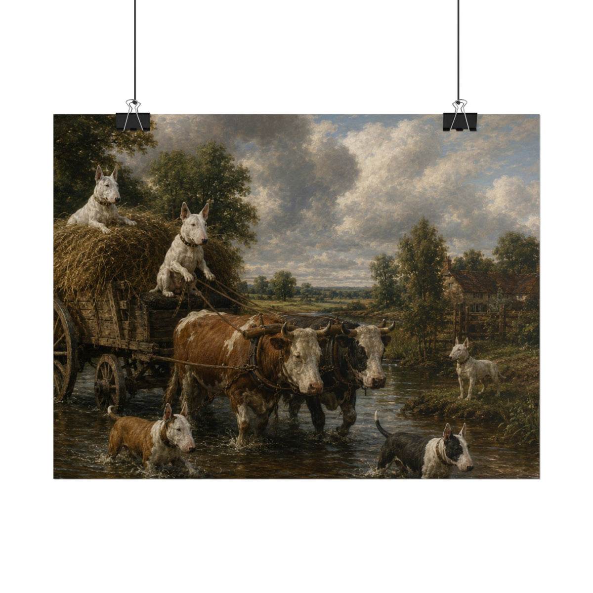 Bull Terrier The Hay Wain — after John Constable, 1821 | Print